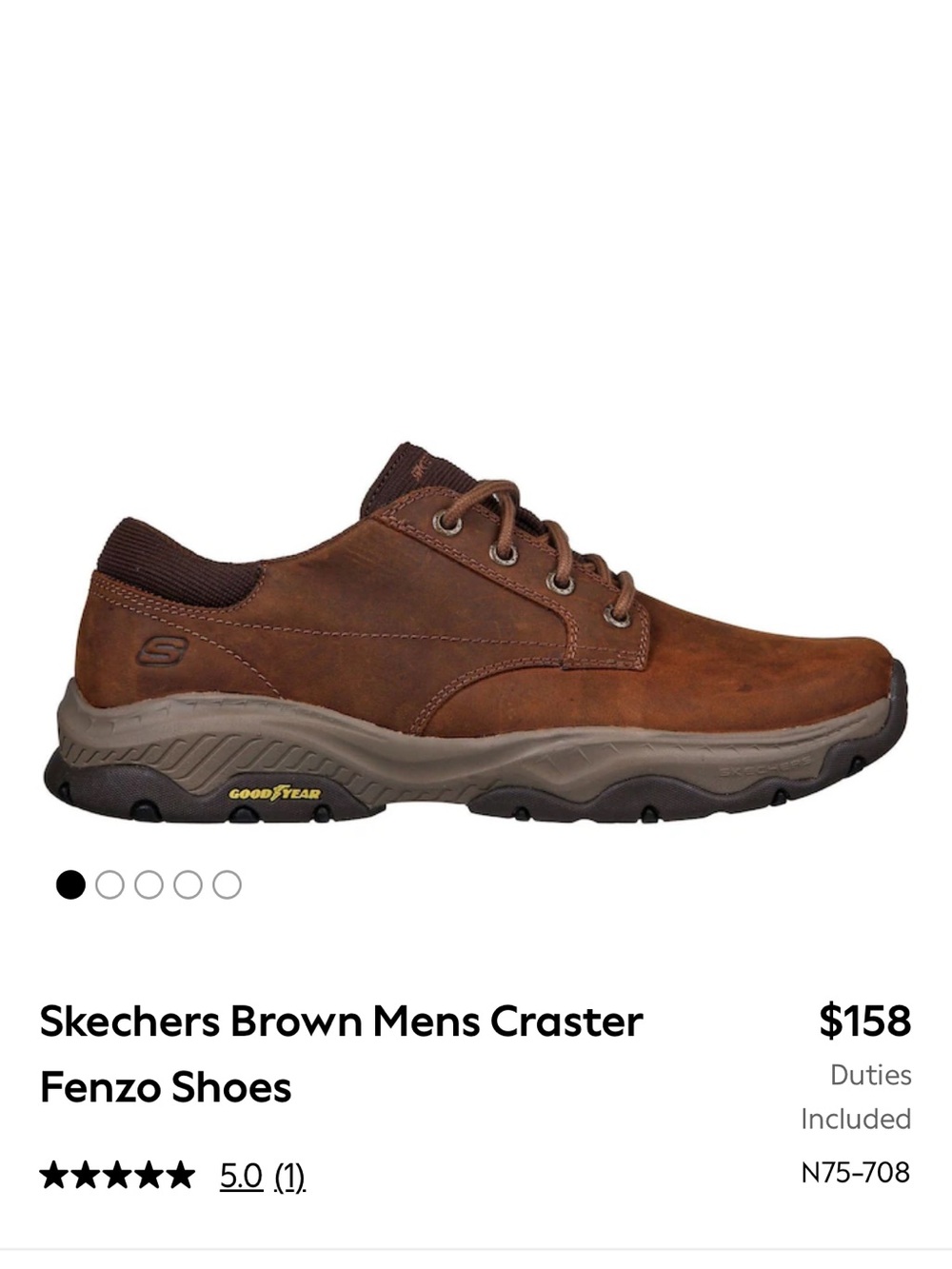 NWT Skechers Brown Mens Craster Fenzo Shoes size 10.5